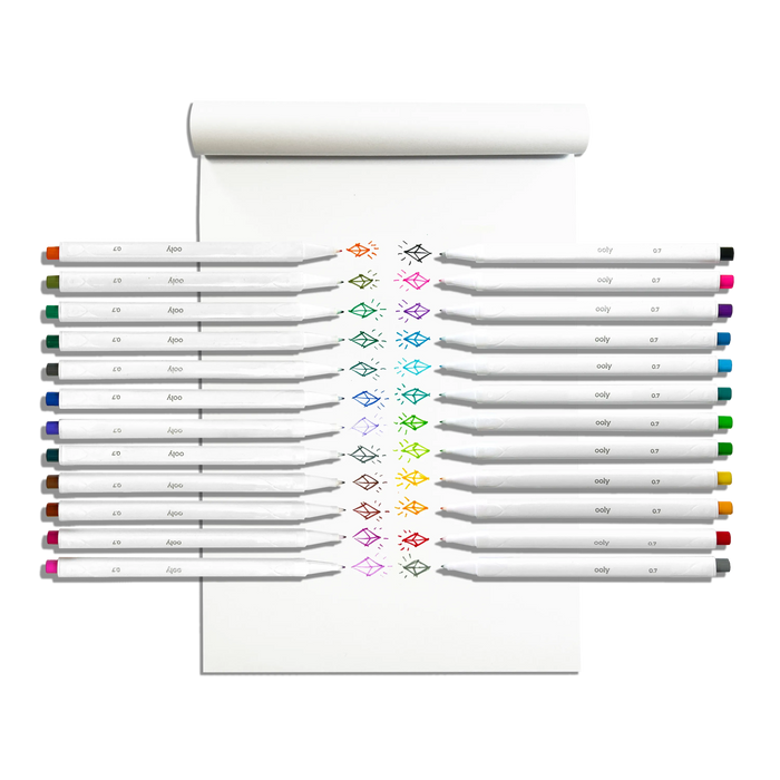 OOLY Seriously Fine Tip Markers Set of 24