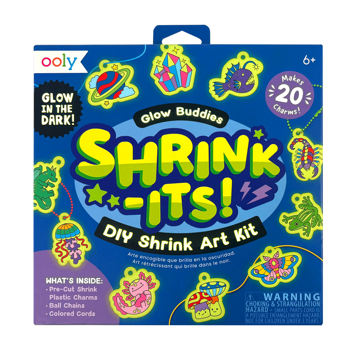 OOLY Shrink-Its! Glow Buddies DIY Shrink Art Kit 20ct
