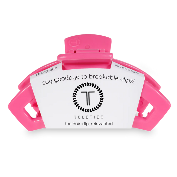 Large Teleties Open Claw Clip - Paradise Pink