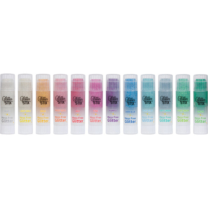 The Pencil Grip Glitter Stix Mess Free 12-Color Set