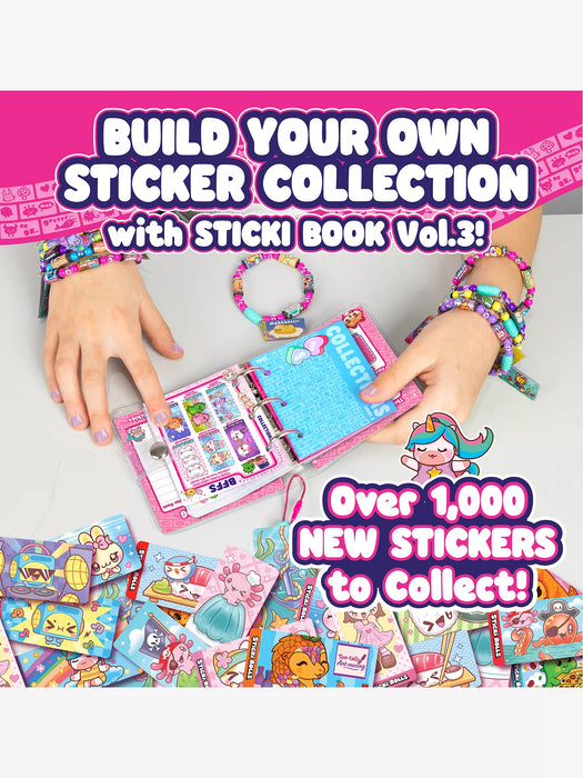 STICKI ROLLS Sticki Book Sticker Bracelet Activity Kit Series 3