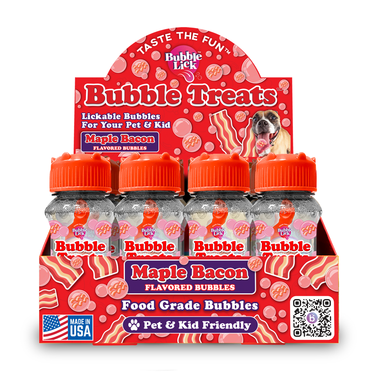 BubbleLick Maple Bacon Flavored Bubbles for Dogs and Kids