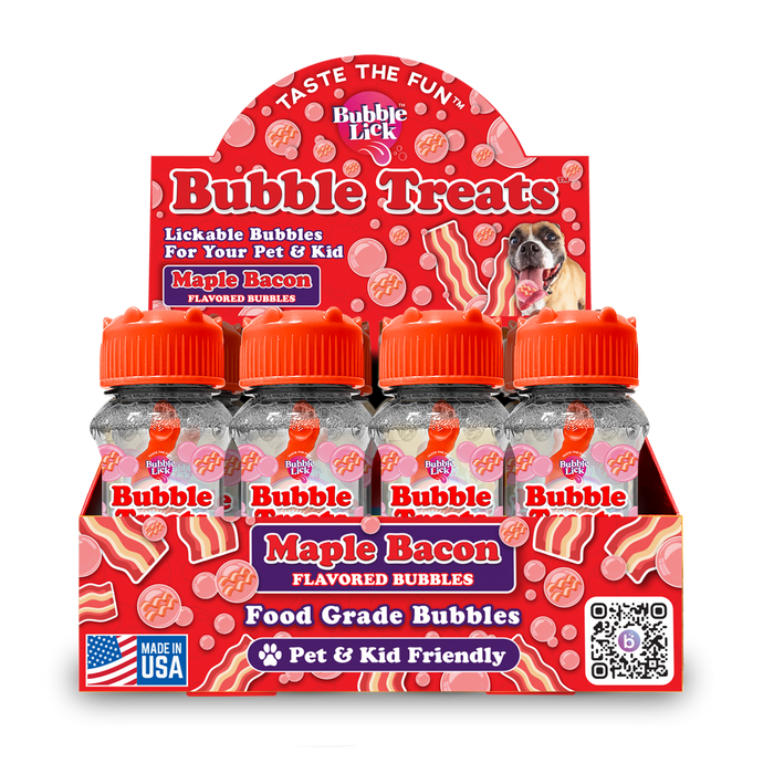 BubbleLick Maple Bacon Flavored Bubbles for Dogs and Kids