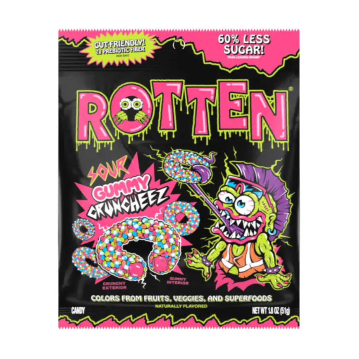 Rotten Gummy Cruncheez Sour 1.8oz 8ct Case