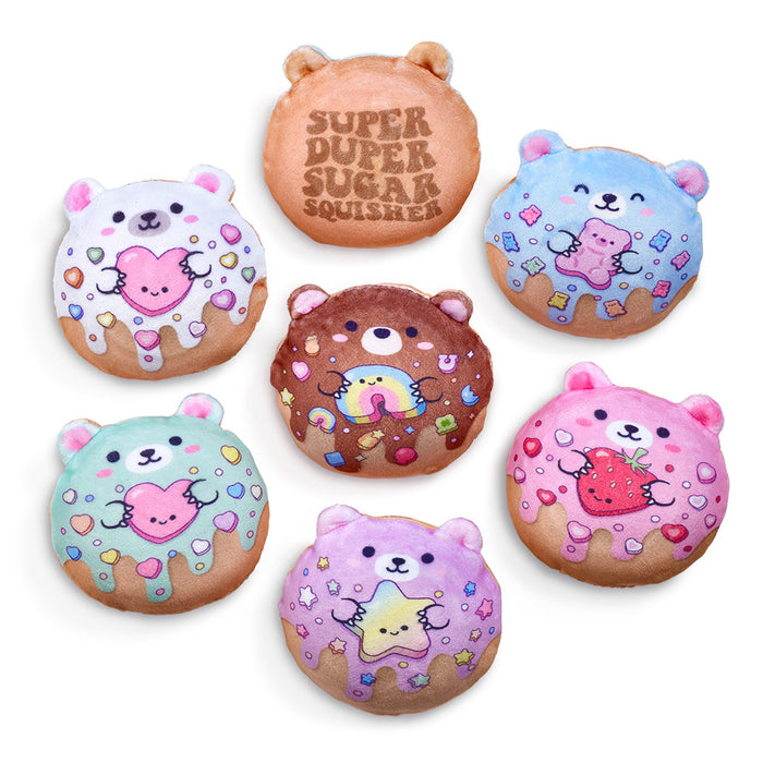 Super Duper Sugar Squisher Bear Donut Plush Fidget Sensory Toy
