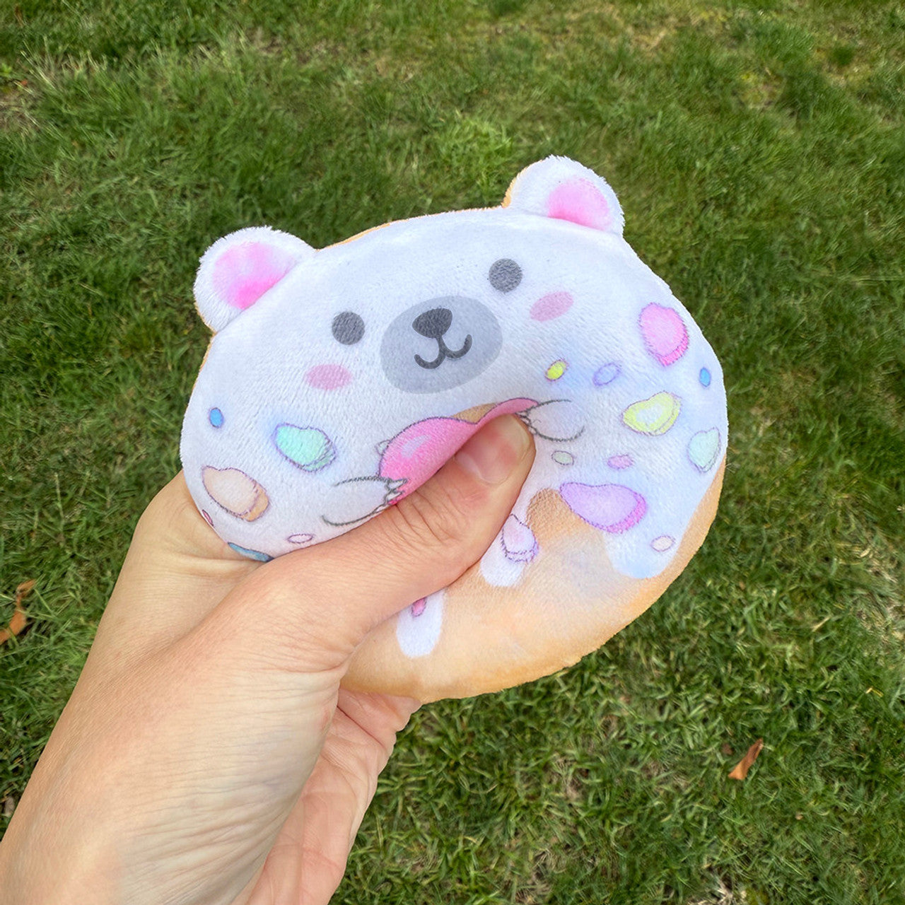 Super Duper Sugar Squisher Bear Donut Plush Fidget Sensory Toy