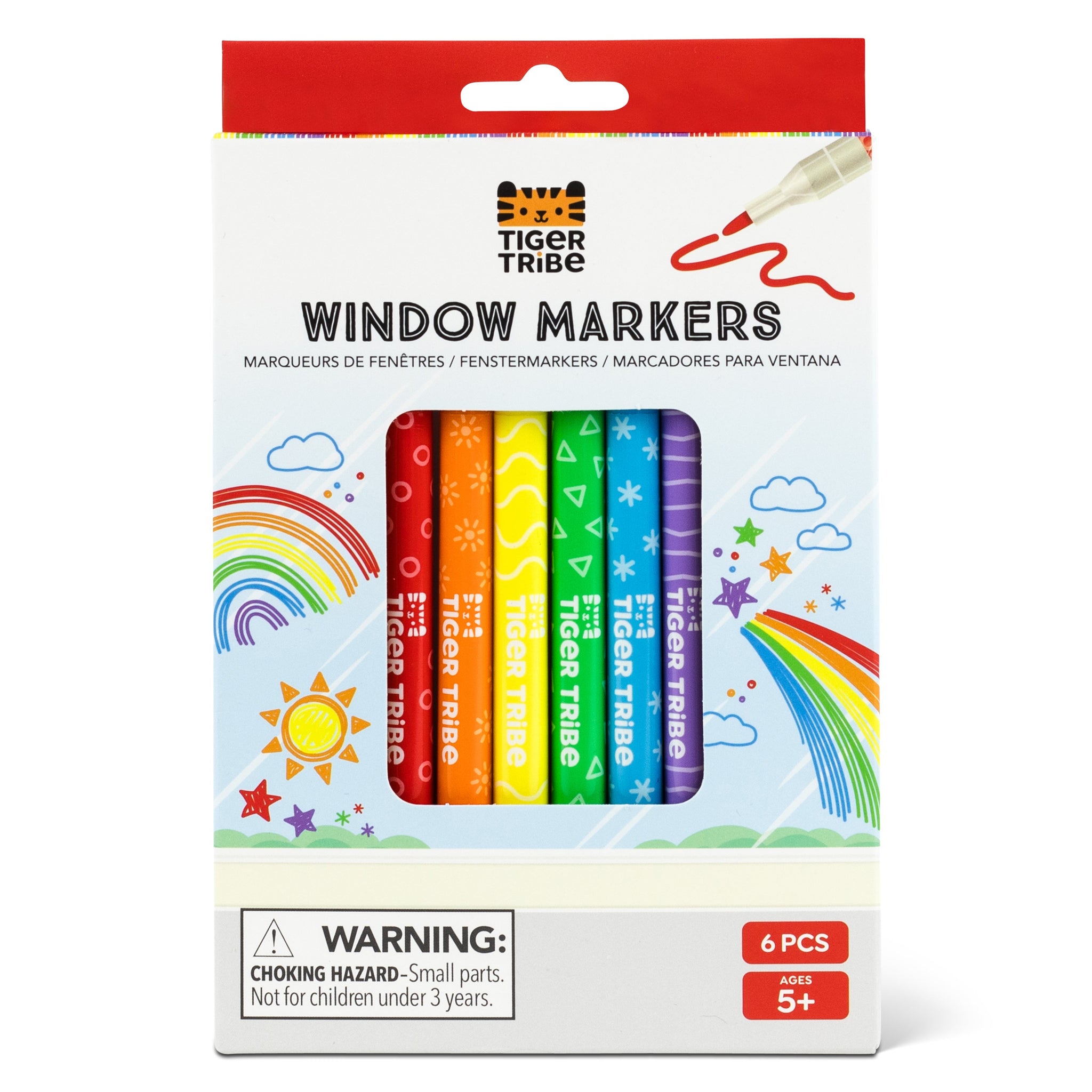 Tiger Tribe Window Markers 8-Pack Fine Tip