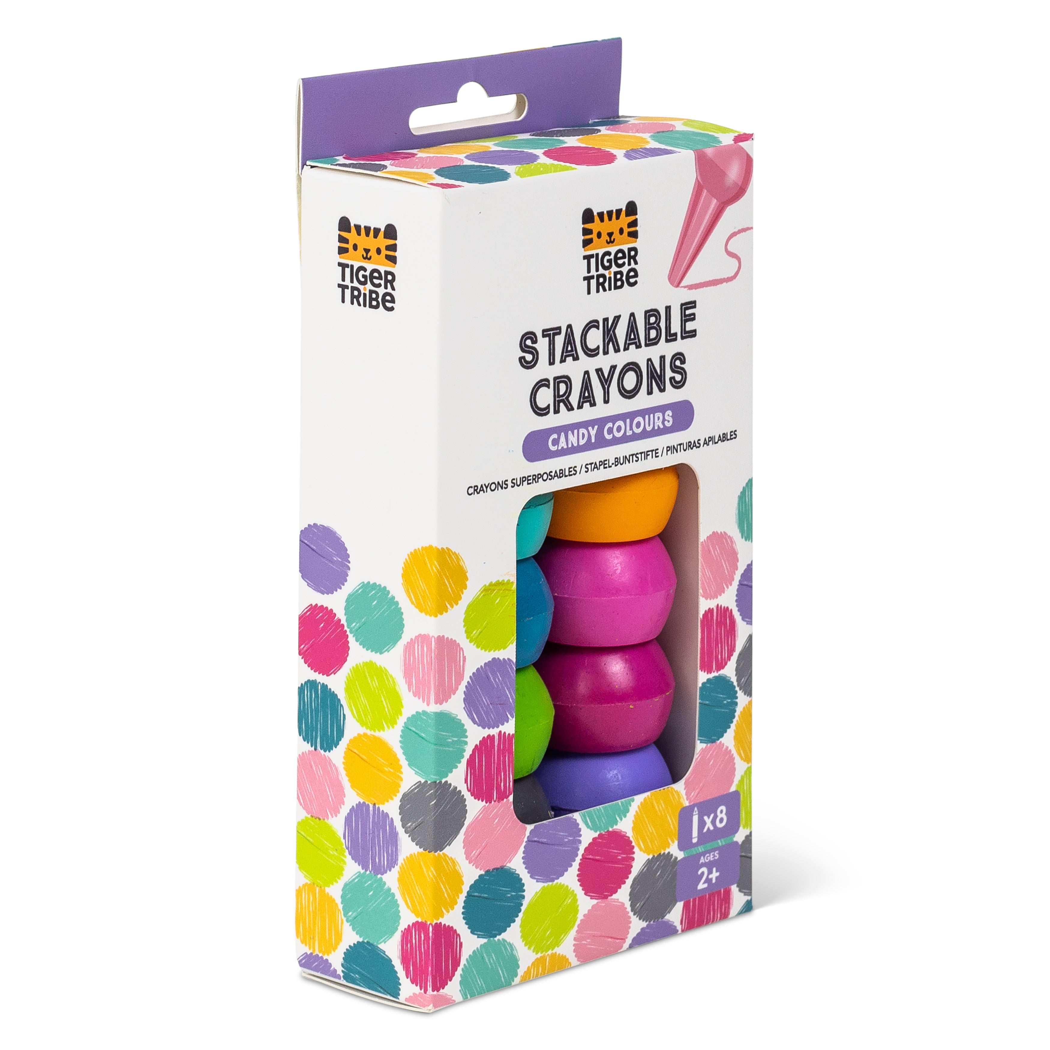 Tiger Tribe Stackable Crayons Candy Colours Set of 8
