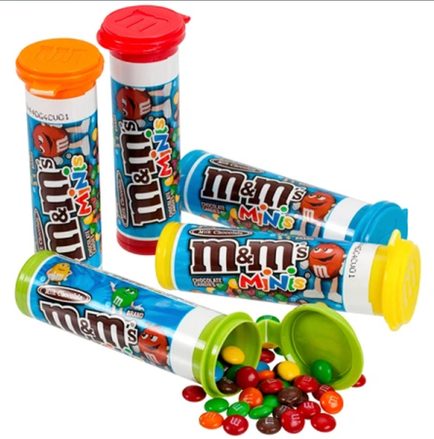 M&M's Mini Chocolate Candy Tube In Reusable Container — Learning ...