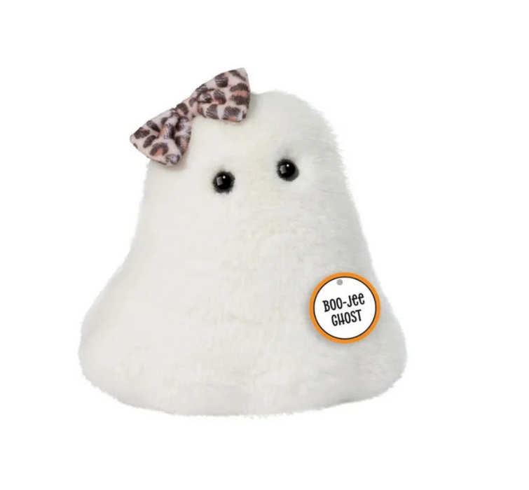 Girl Ghost Plush with Leopard Bow Plush "Boo-Jee"
