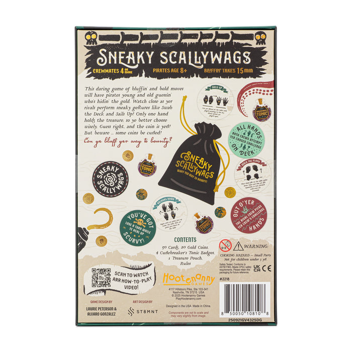 Hootenanny Games Sneaky Scallywags Dexterity Board Game