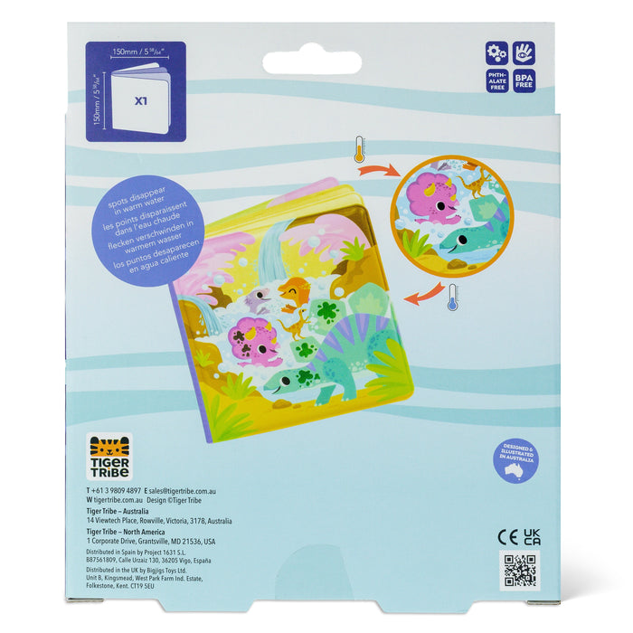 Tiger Tribe Messy Dinosaurs Interactive Water-Reveal Bath Book for Kids