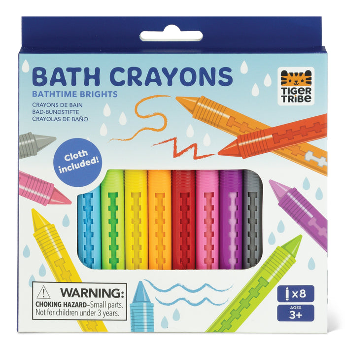 Tiger Tribe Bath Crayons Set for Kids Washable Colors