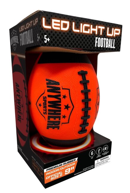 Pro Glow Light-Up Football Size 6 Red
