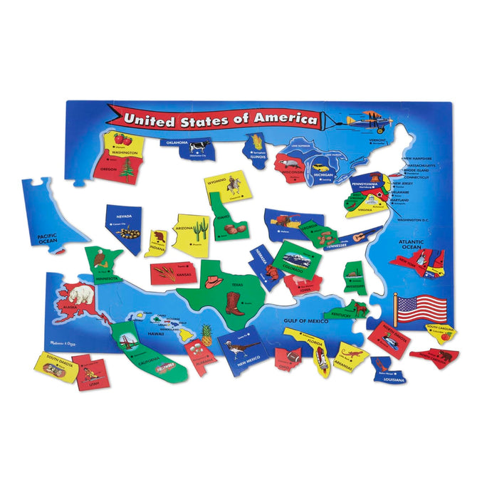 U.S.A. (United States) Map Floor Puzzle - 51 Pieces