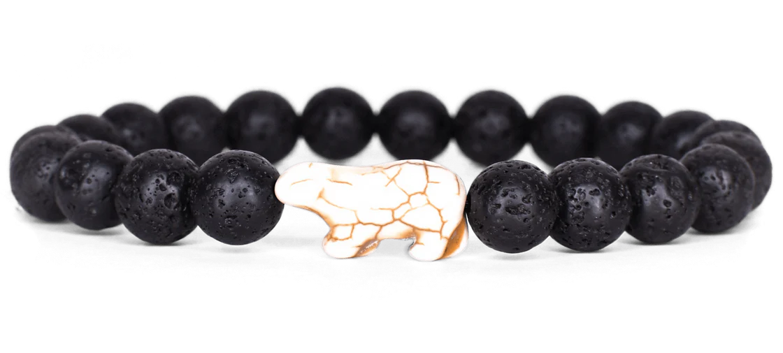 Polar Bear Lava Stone