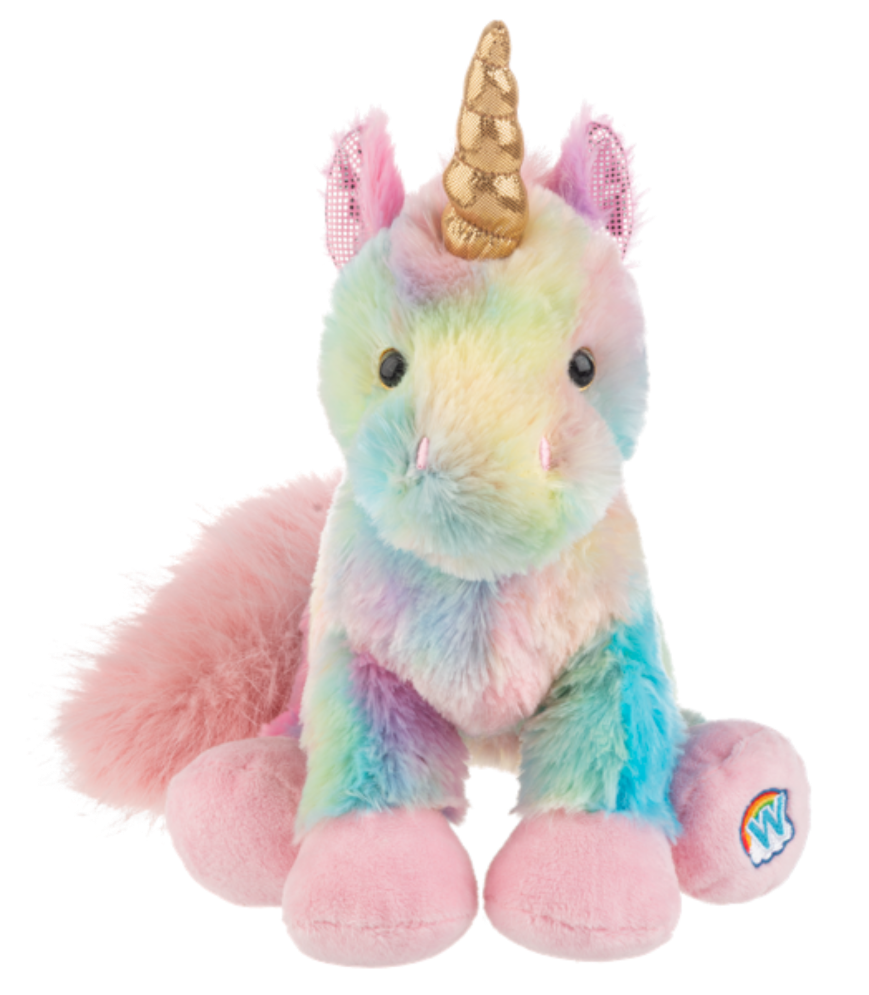 Ganz Webkinz Enchanted Unicorn Plush 8.5in Rainbow Pastel Toy