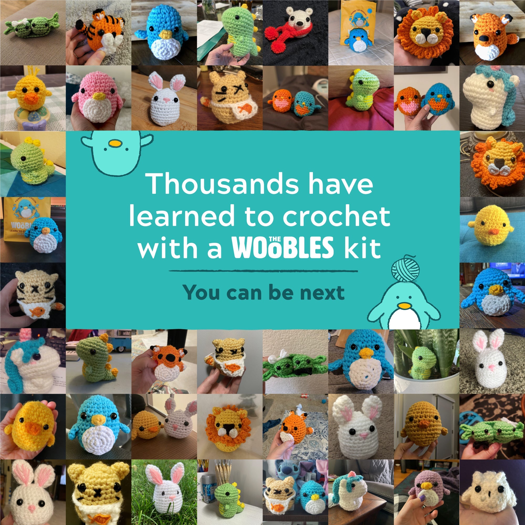 The Woobles Bjørn the Narwhal Beginner Crochet Kit