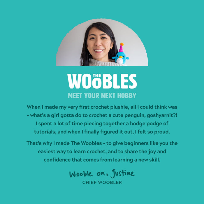 The Woobles Bjørn the Narwhal Beginner Crochet Kit