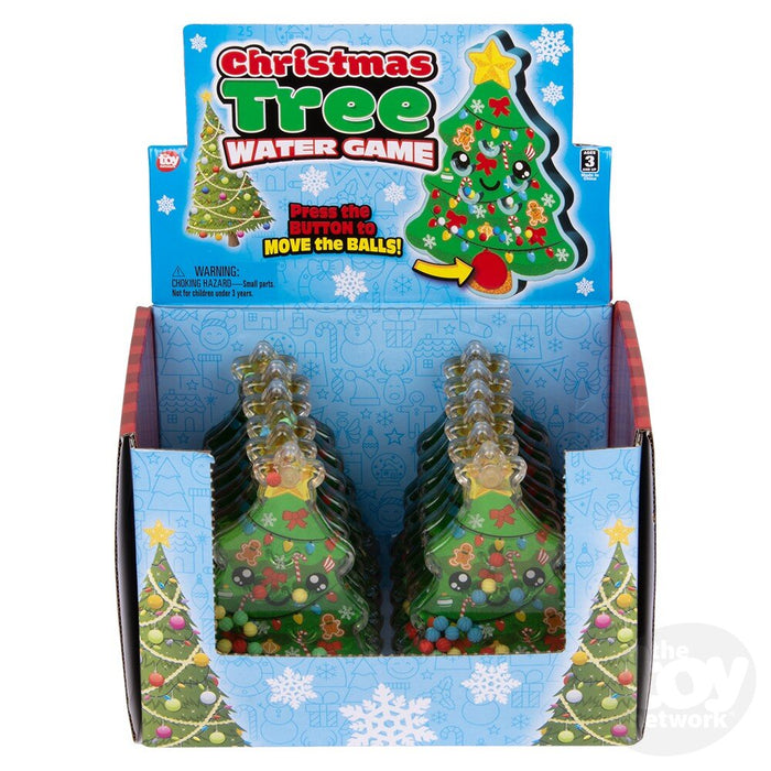 4-Inch Christmas Tree Handheld Water Game Toy 12-Piece Display