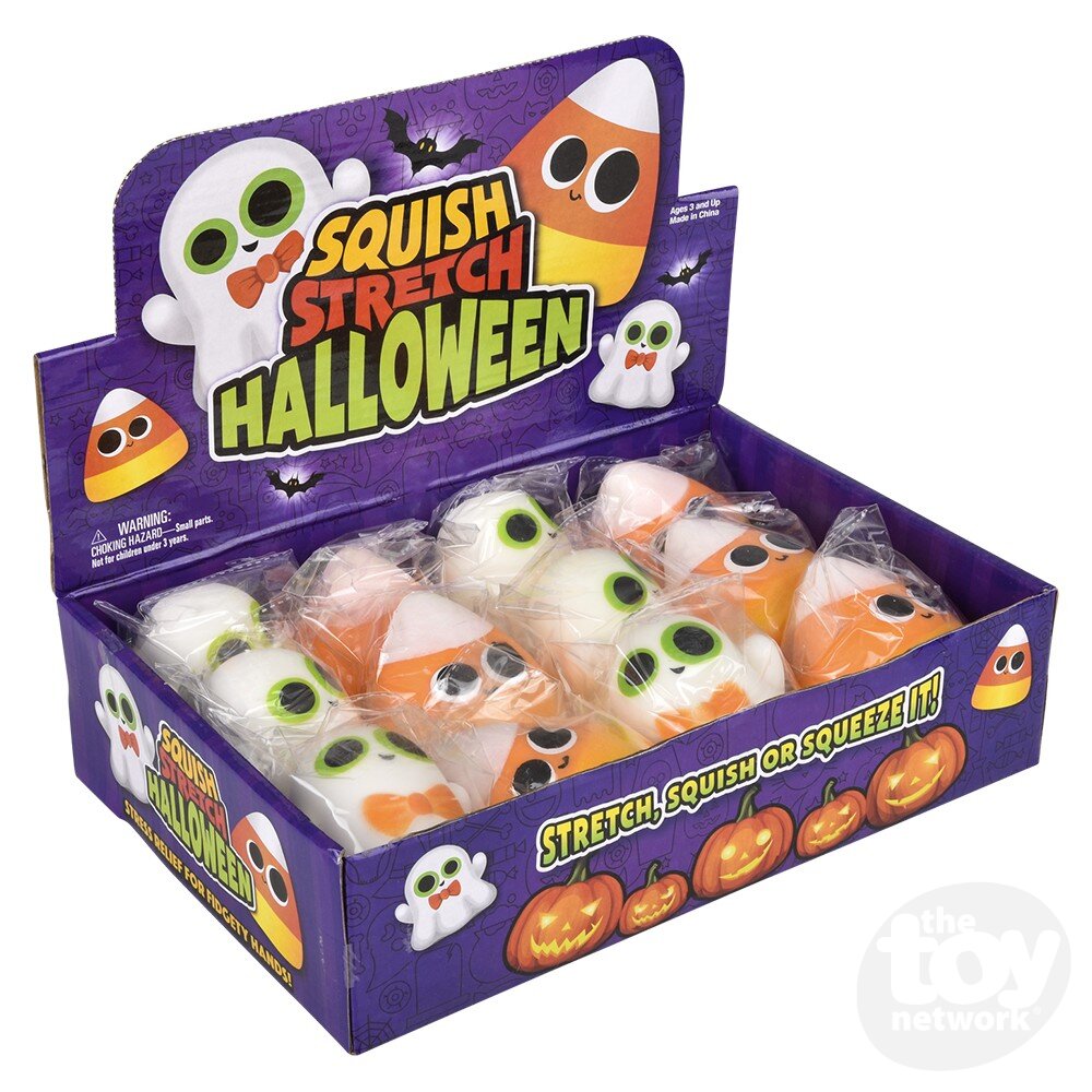 3.5-Inch Halloween Squish and Stretch Fidget Toy 12-Pack