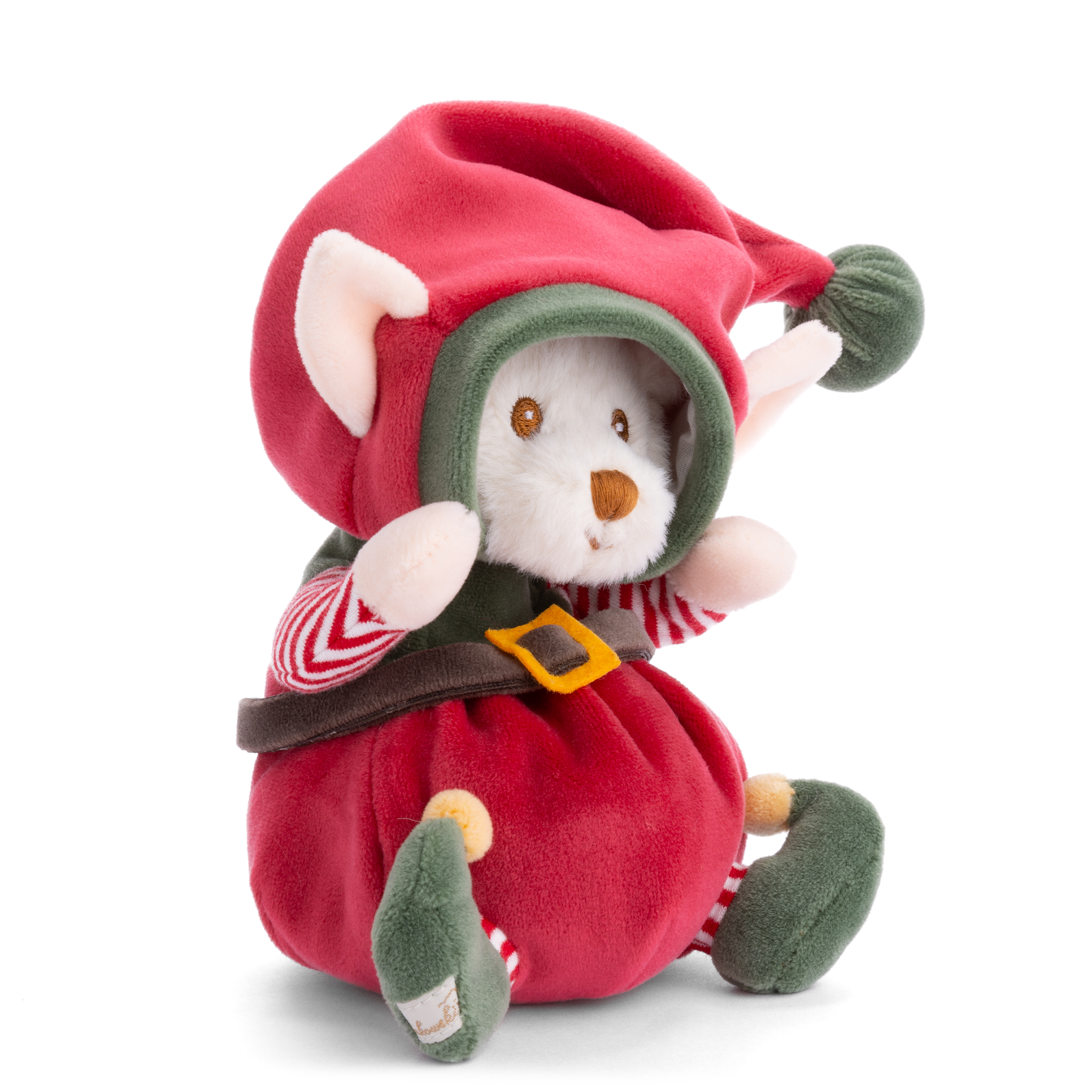 Ziggy Santa's Little Helper Red Plush Elf Toy Cuddle Buddy