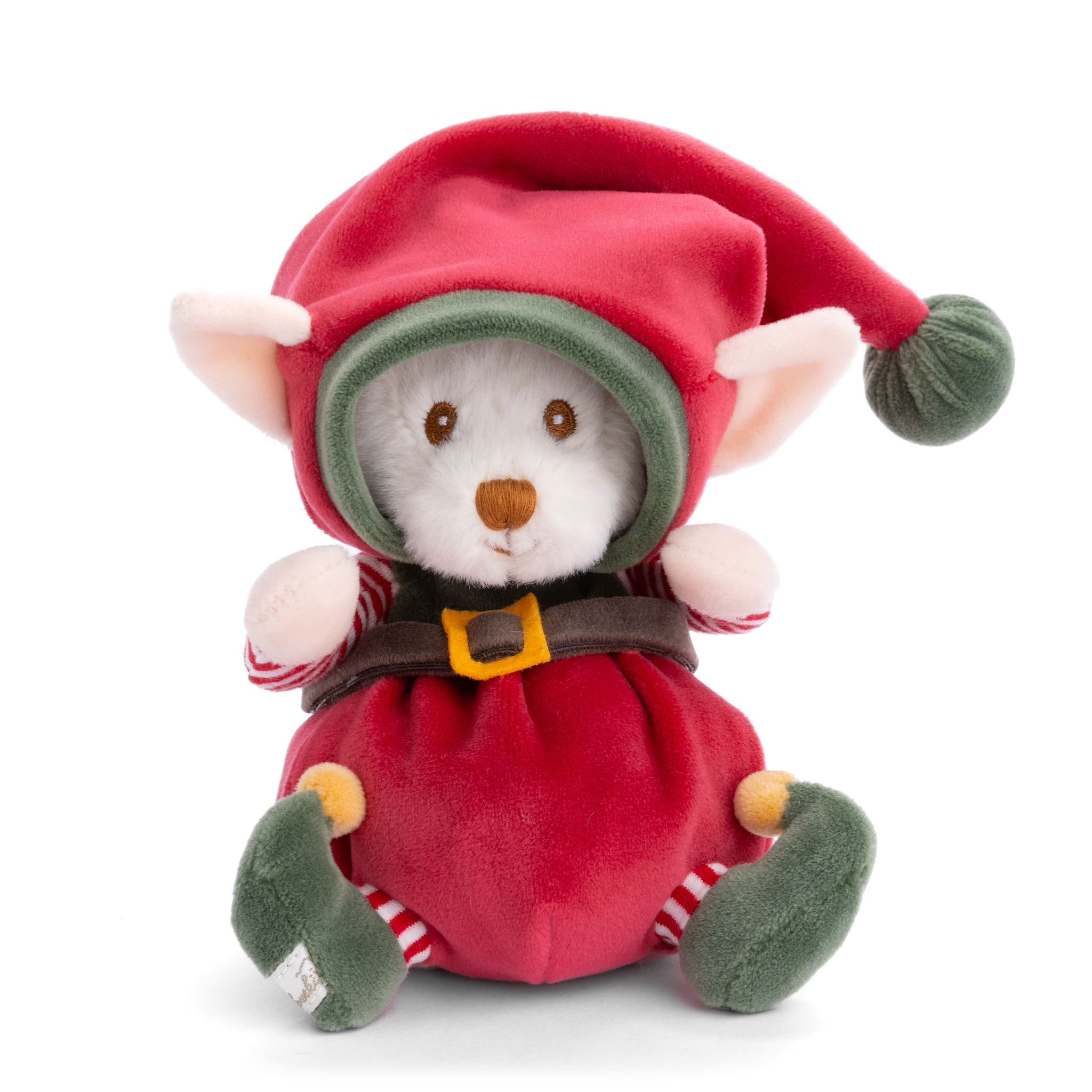 Ziggy Santa's Little Helper Red Plush Elf Toy Cuddle Buddy