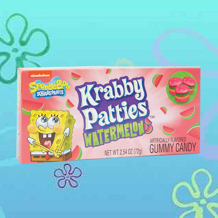 SpongeBob Krabby Patties Watermelon Gummy Candy Theatre Box
