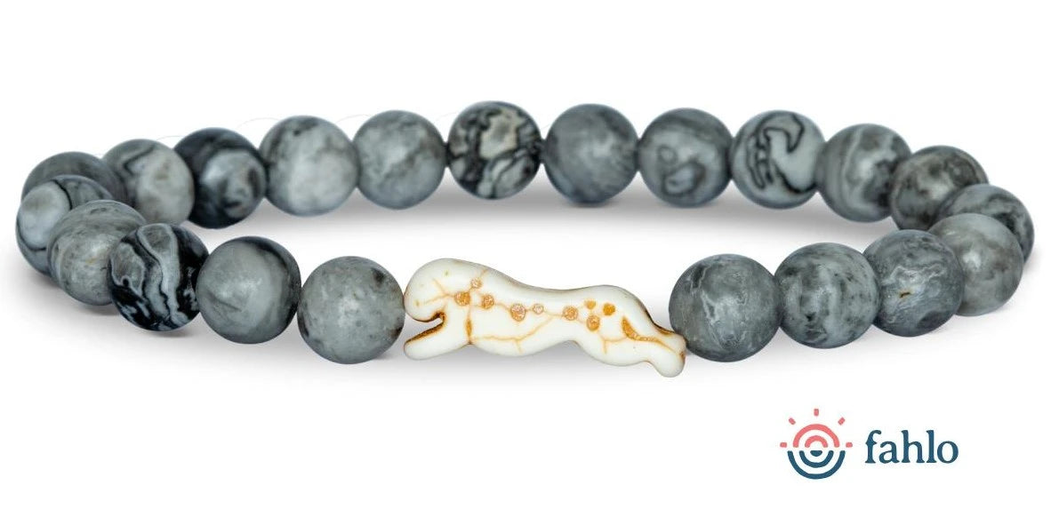 Fahlo The Sprint Bracelet Cheetah Cloudburst Elastic Beaded Jewelry