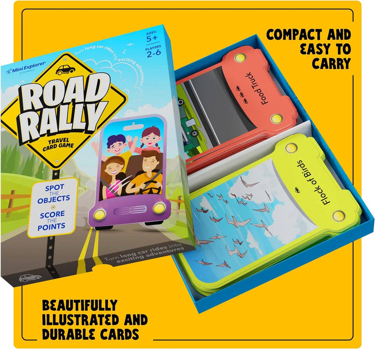 Road Rally Travel Scavenger Hunt Card Game for Kids