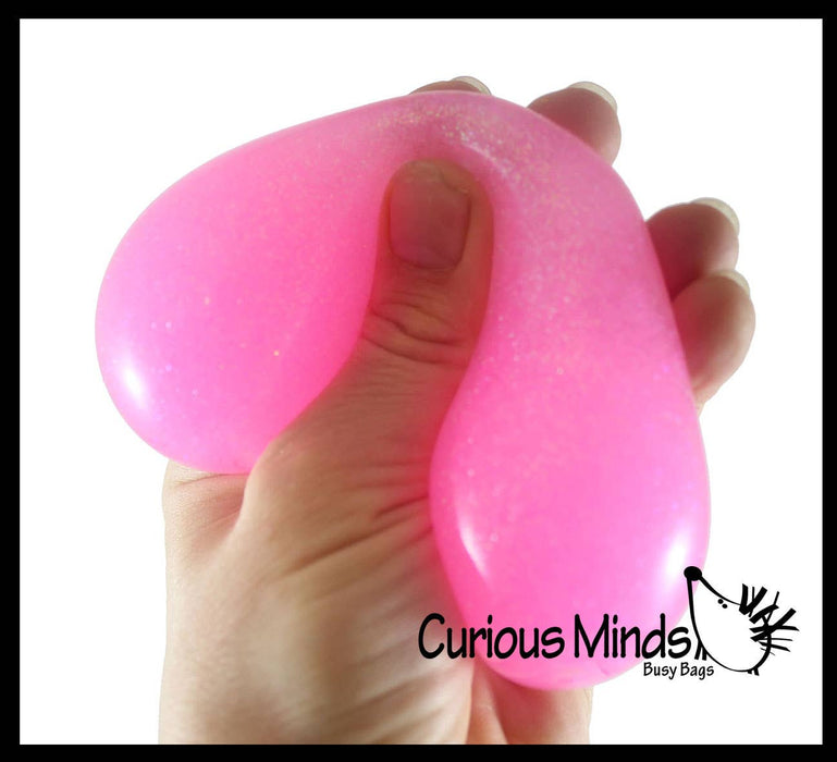 Single Big 2.5" Glitter Stress Ball - Amazing Sticky Glob Balls -