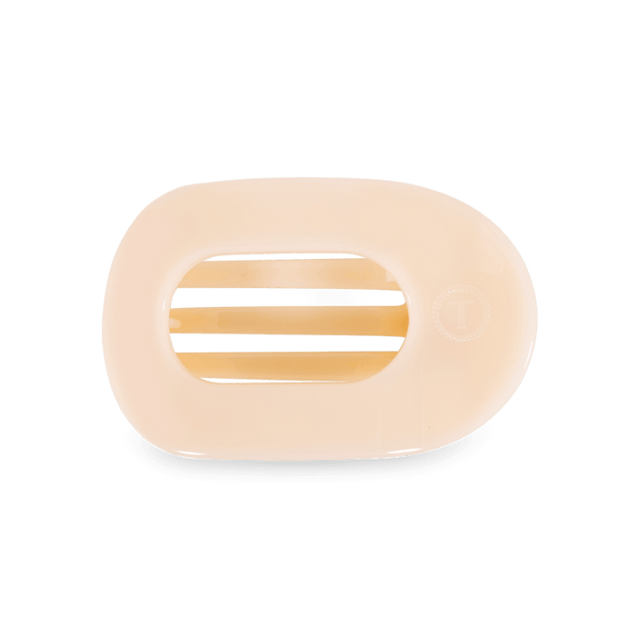 Almond Beige Small Flat Round Hair Clip