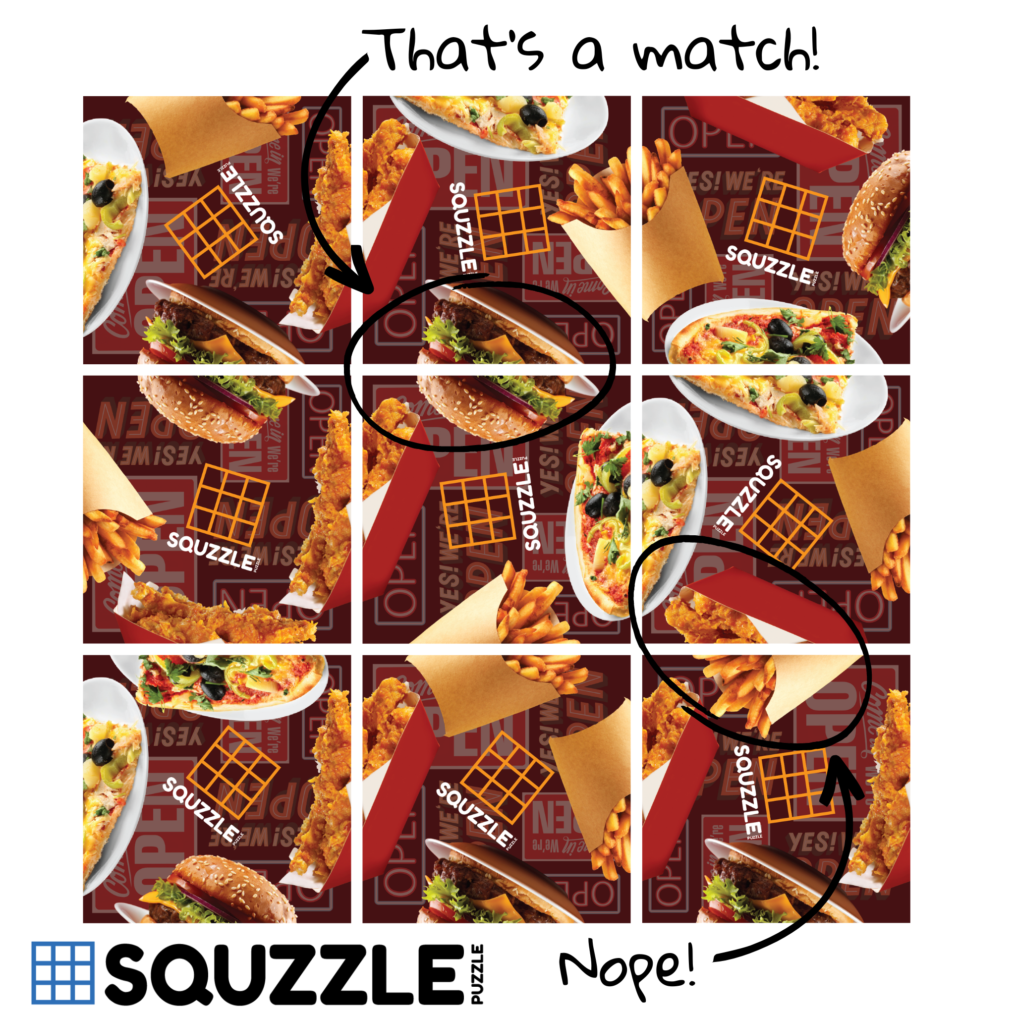 Food Squzzle Puzzle