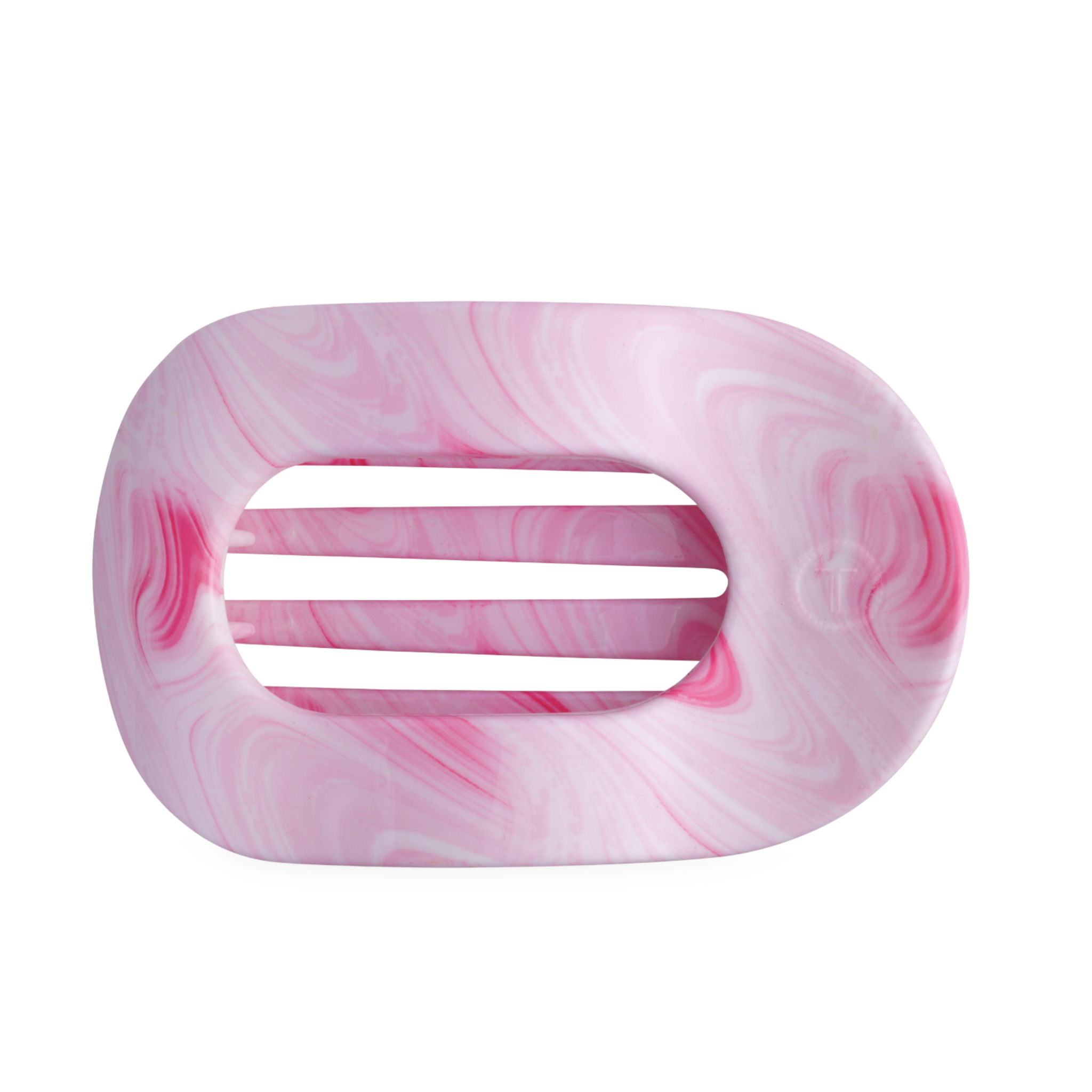 TELETIES Pinch Me! Large Flat Round Hair Clip Pink