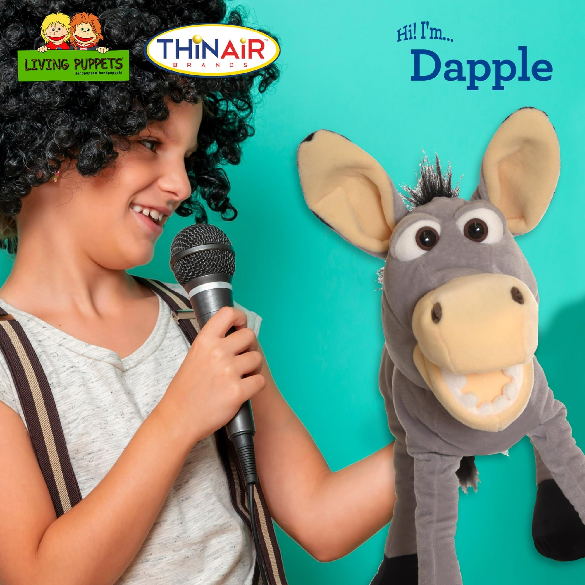 Living Puppets 19-Inch Plush Donkey Hand Puppet