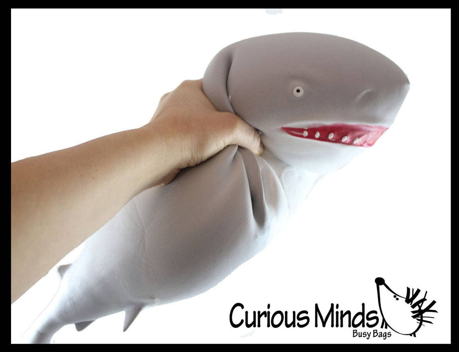 Single Jumbo 21.5" Shark Soft Squishy Squeeze Stress Ball