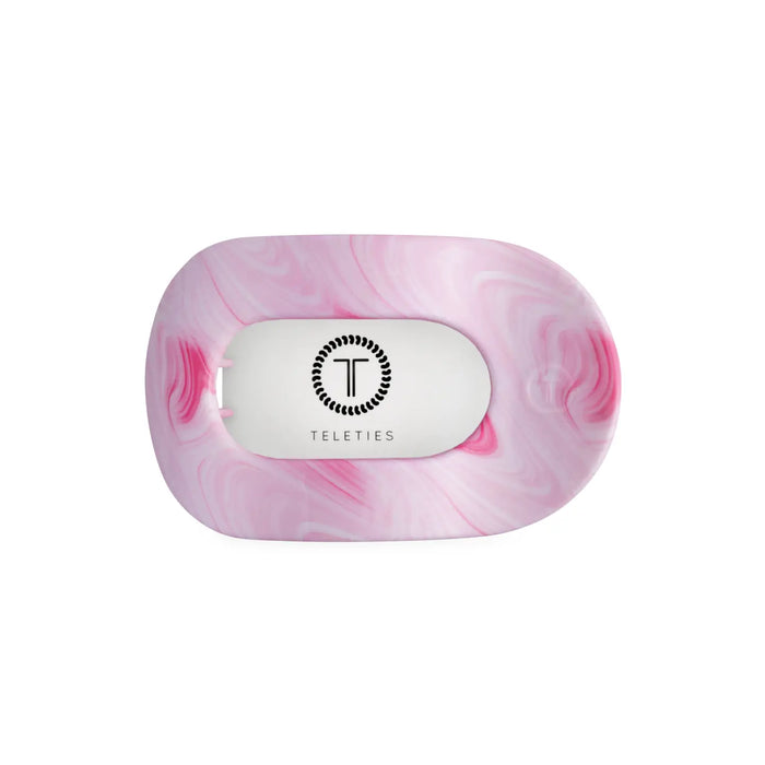 Teleties Pinch Me! Medium Flat Round Hair Clip Pink