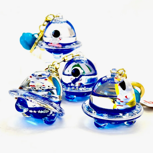 Astronaut UFO Keychain