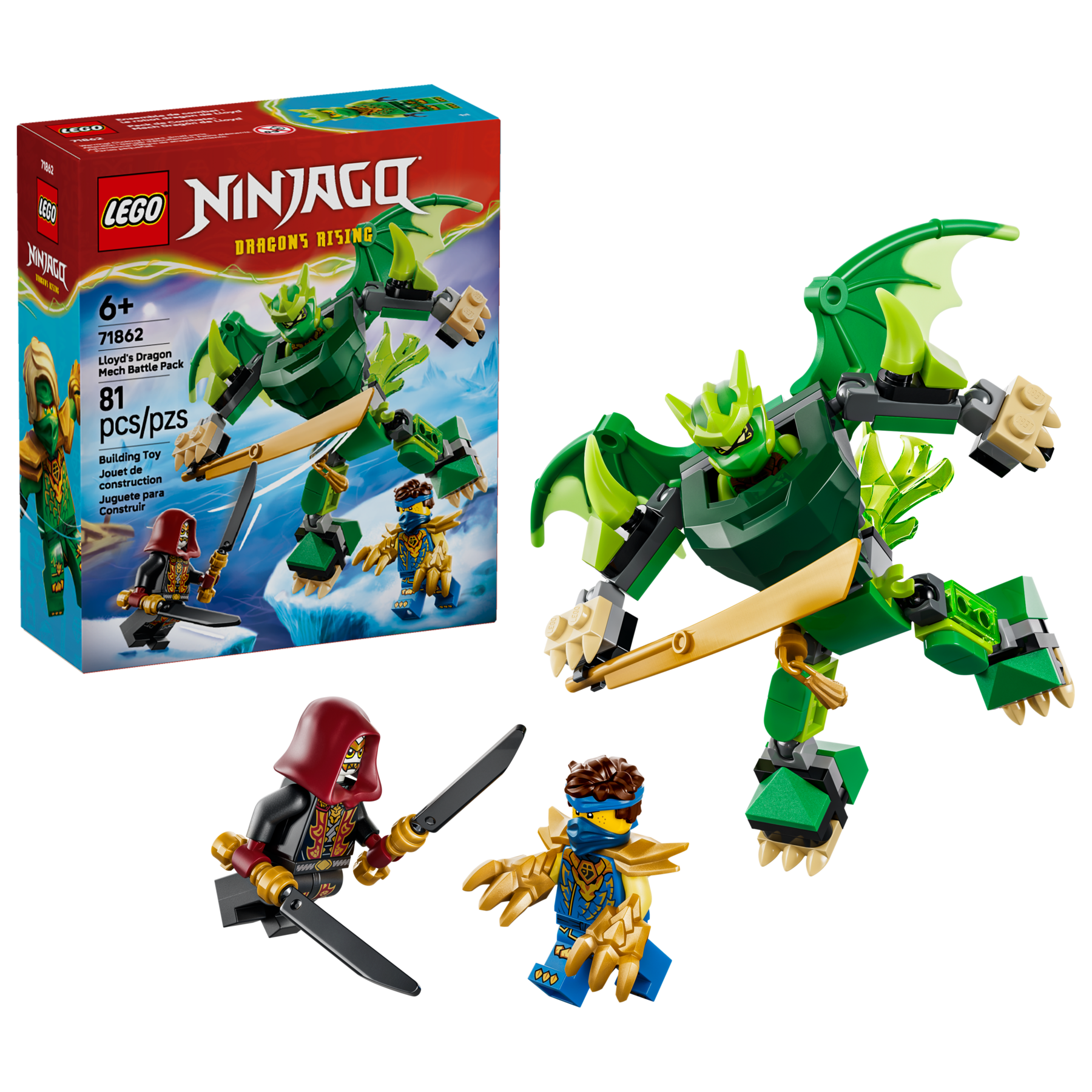 LEGO NINJAGO Lloyd's Dragon Mech Battle Pack 71862 Building Toy Set