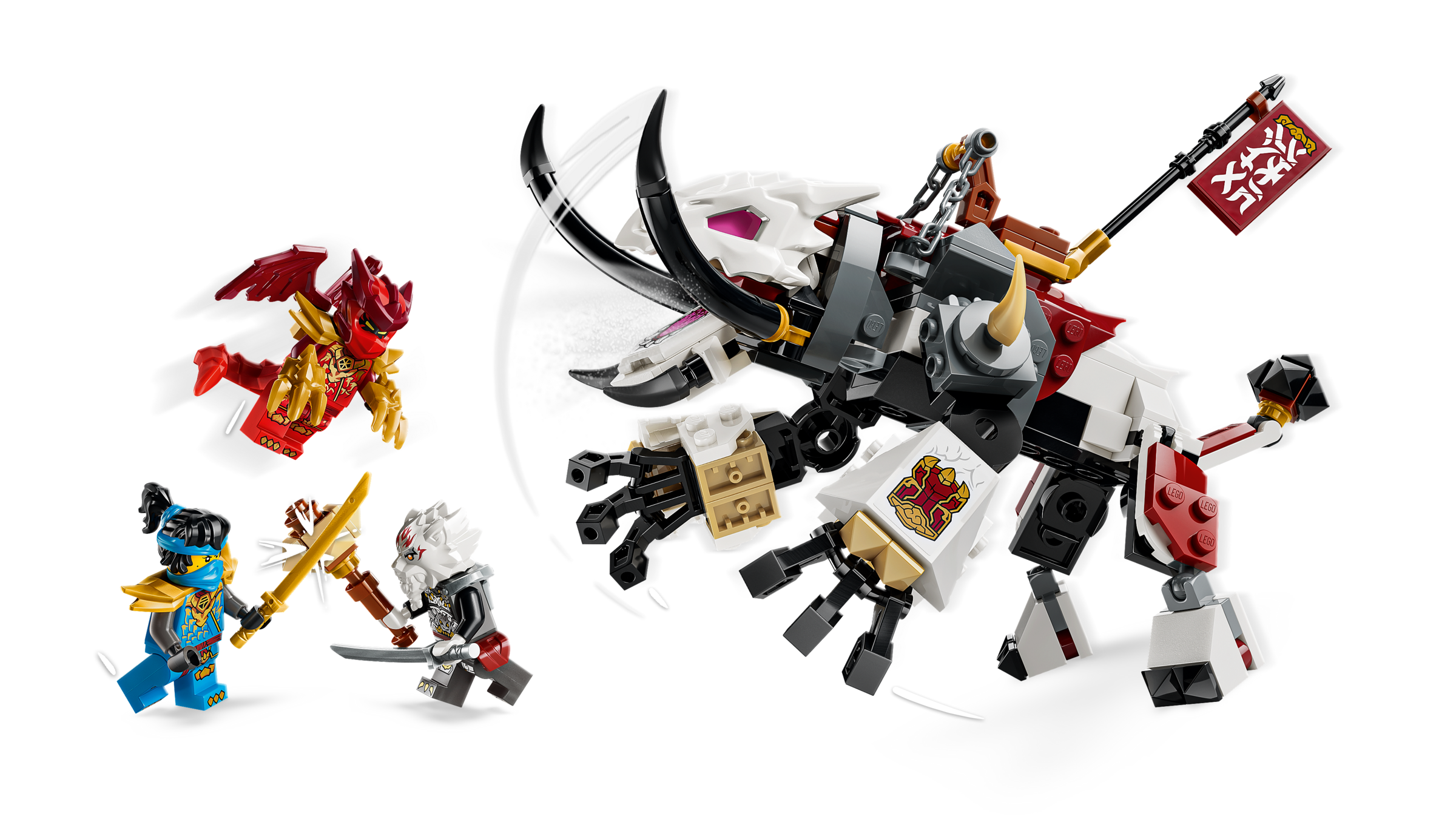 LEGO NINJAGO Zilvar and Grimtak the Dragon Beast 71863 Building Toy Set