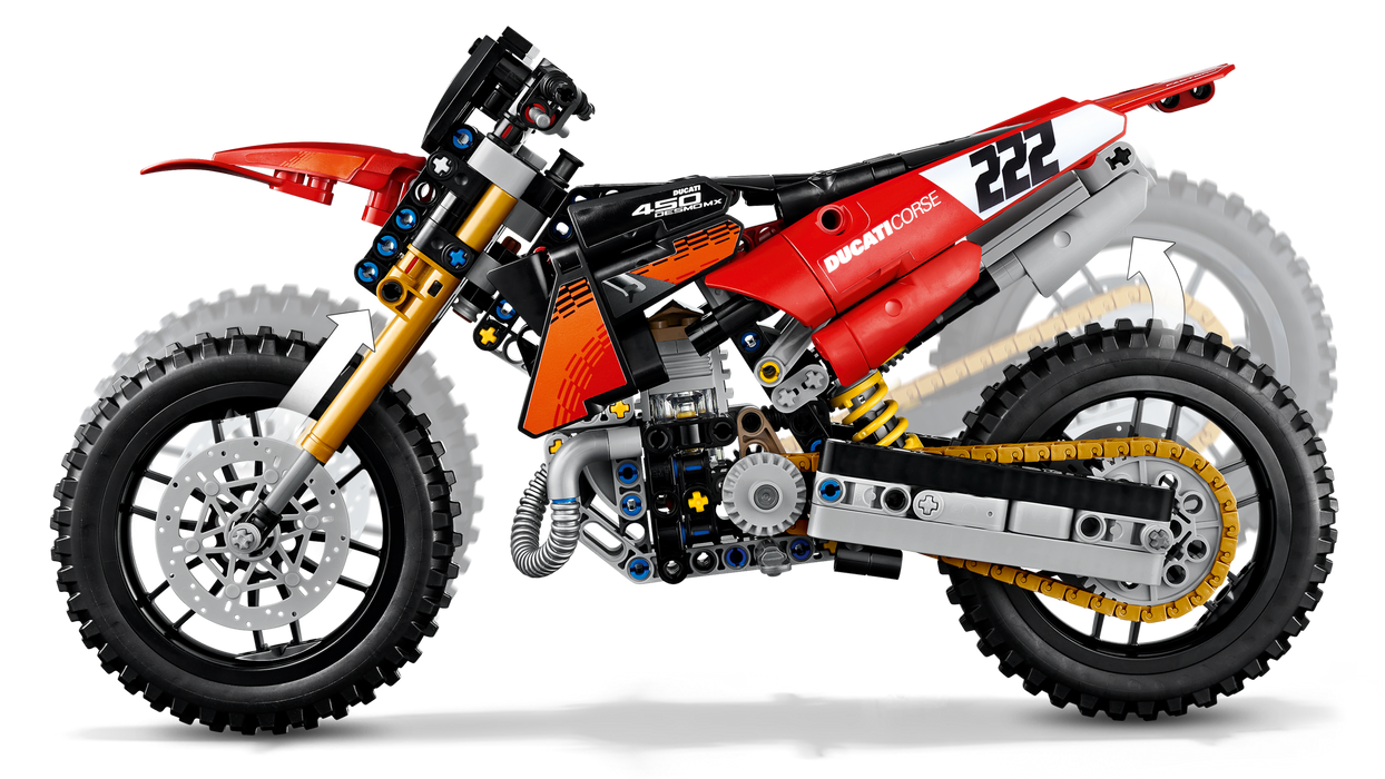 LEGO Technic Ducati Desmo450 MX Factory Motorcycle Building Set