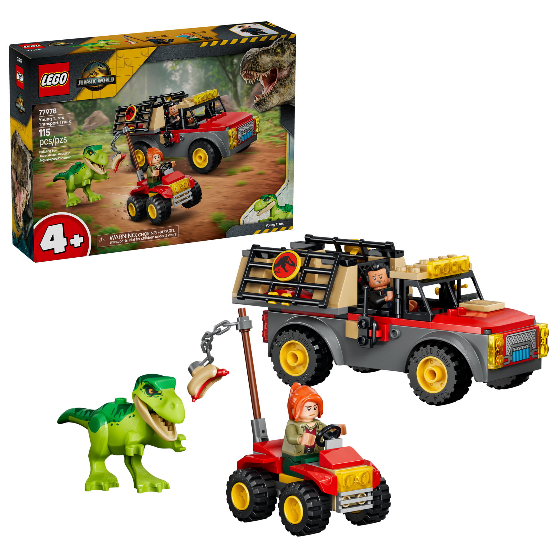 LEGO Jurassic World Young T. rex Transport Truck 77978 Building Toy Set
