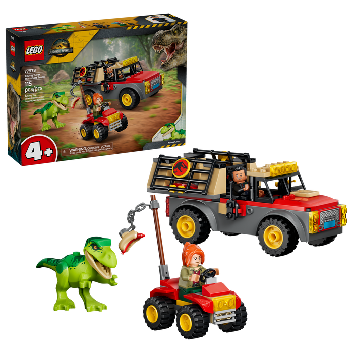 LEGO Jurassic World Young T. rex Transport Truck 77978 Building Toy Set