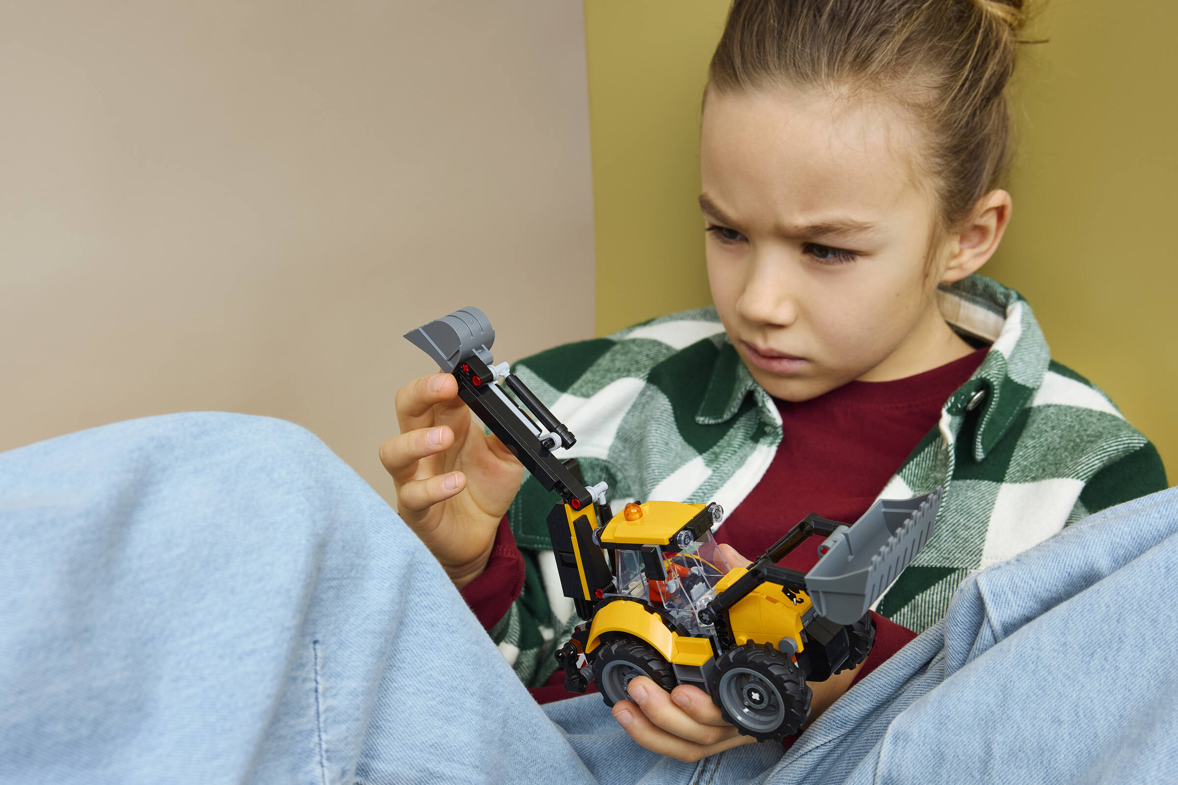 LEGO City Yellow Backhoe Loader Building Set 301 Pieces