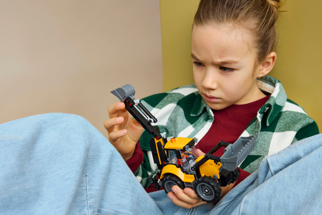 LEGO City Yellow Backhoe Loader Building Set 301 Pieces
