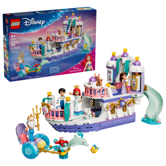 LEGO Disney Ariel's Royal Wedding Boat Building Set 43299