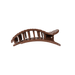 TELETIES Brown Crocodile Medium Flat Round Hair Clip
