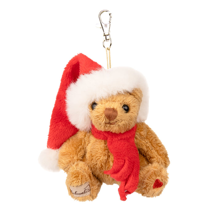 Bernard Brown Bear Plush Key Ring Charm: Soft, Festive, Adorable Accessory