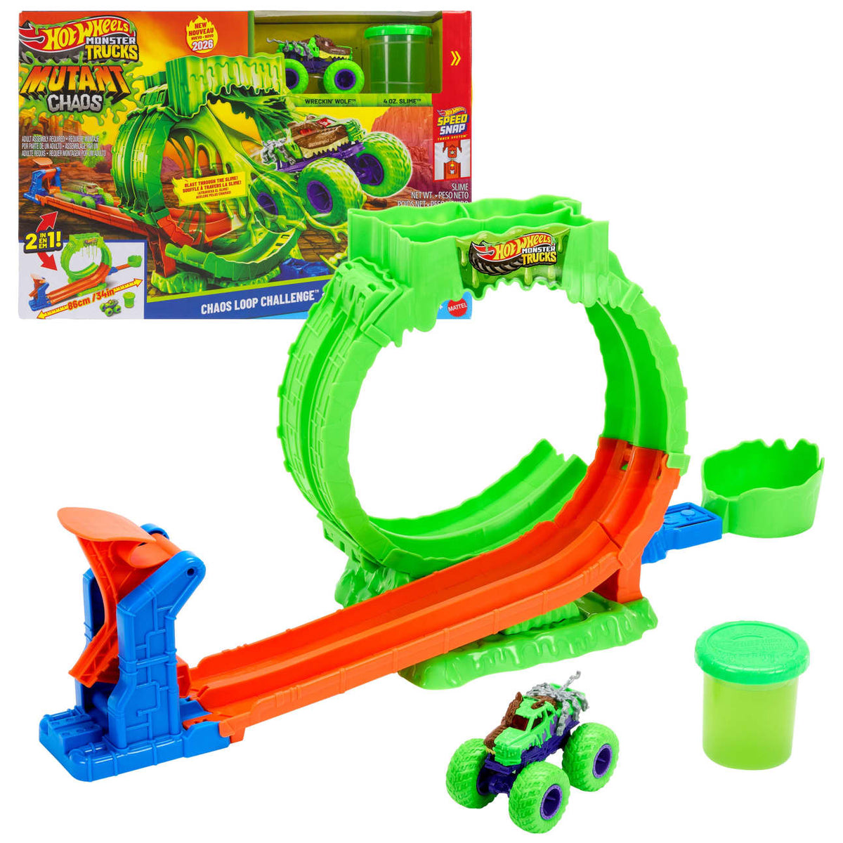 Hot Wheels Monster Truck Mutant Chaos Slime Challenge