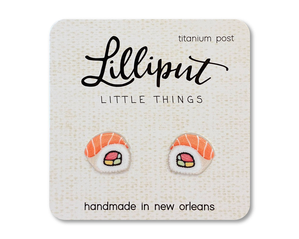 Sushi Roll Earrings // Foodie Earrings